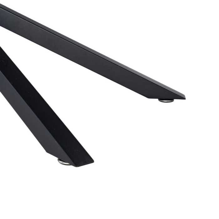 Masă extensibilă din mdf maro cu structura metalica neagra 160x90x76 cm [8]