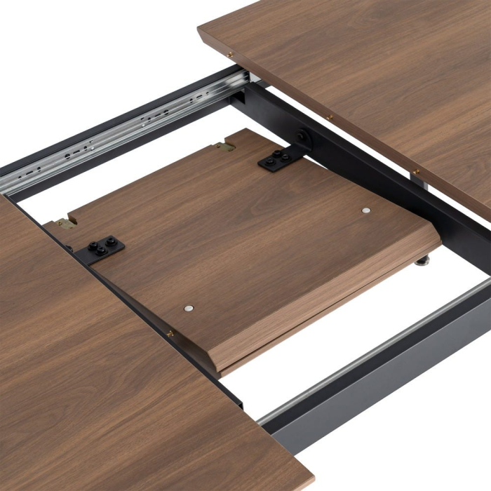 Masă extensibilă din mdf maro si fier negru 160x90x76 cm [5]