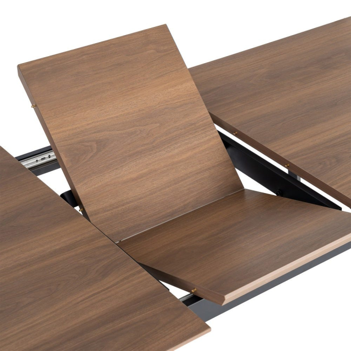 Masă extensibilă din mdf maro si fier negru 160x90x76 cm [6]