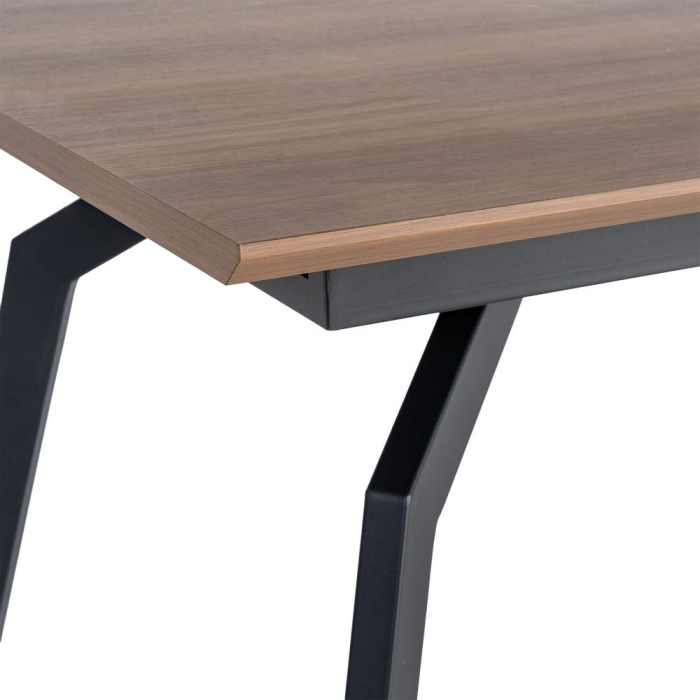 Masă extensibilă din mdf maro si fier negru 160x90x76 cm [9]