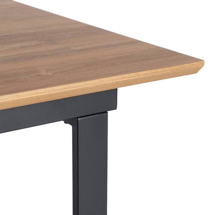 Masă extensibilă din mdf maro cu structura metalica neagra 120x80x76 cm [8]