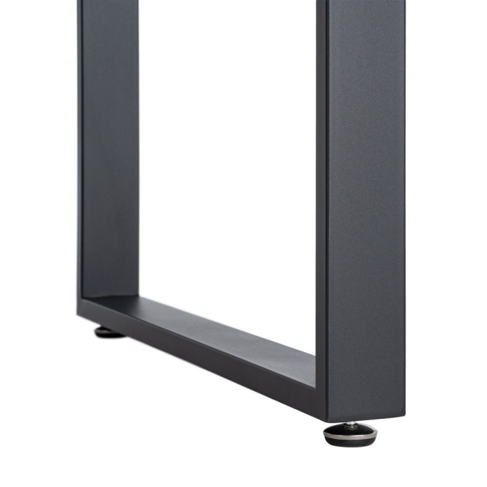 Masă extensibilă din mdf maro cu structura metalica neagra 120x80x76 cm [10]