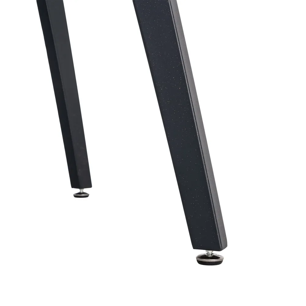 Masă extensibilă din mdf maro cu structura metalica neagra 160x90x76 cm [9]