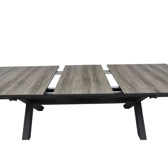 Masă de dining extensibilă din ceramica gri inchis [6]