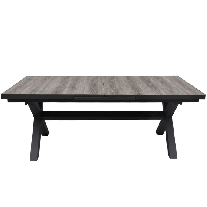 Masă de dining extensibilă din ceramica gri inchis [3]