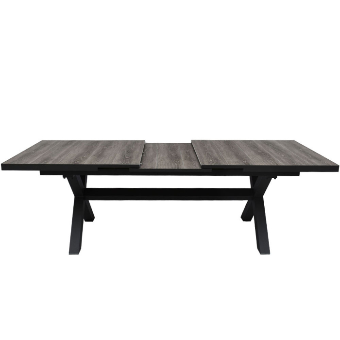 Masă de dining extensibilă din ceramica gri inchis [4]