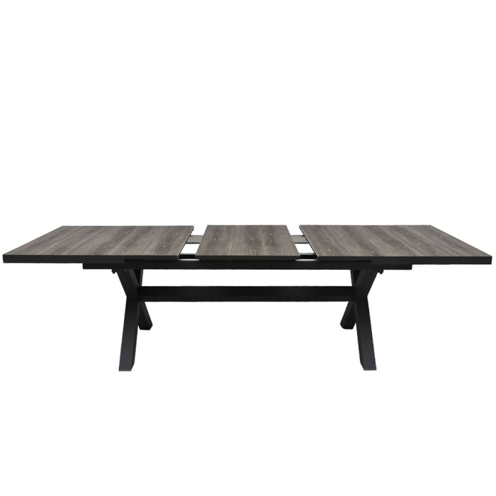 Masă de dining extensibilă din ceramica gri inchis [5]