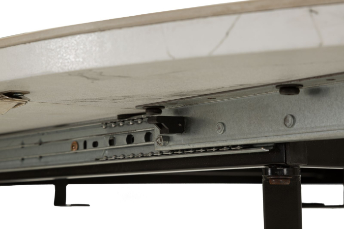 Masă rotundă extensibilă ceramică marmură albă [8]