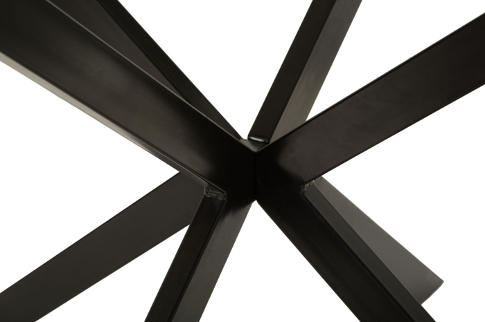 Masă rotundă extensibilă ceramică marmură albă [11]