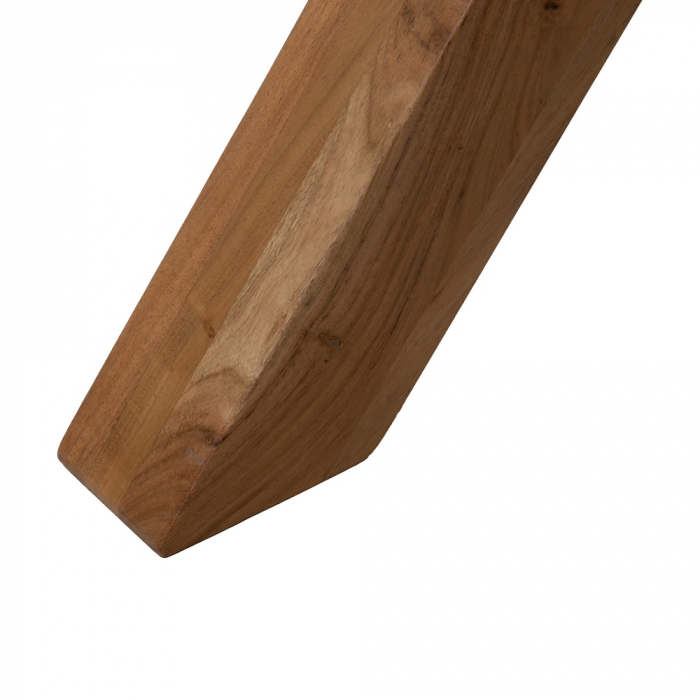 Masă dining lemn acacia 280cm margini naturale picioare X [9]
