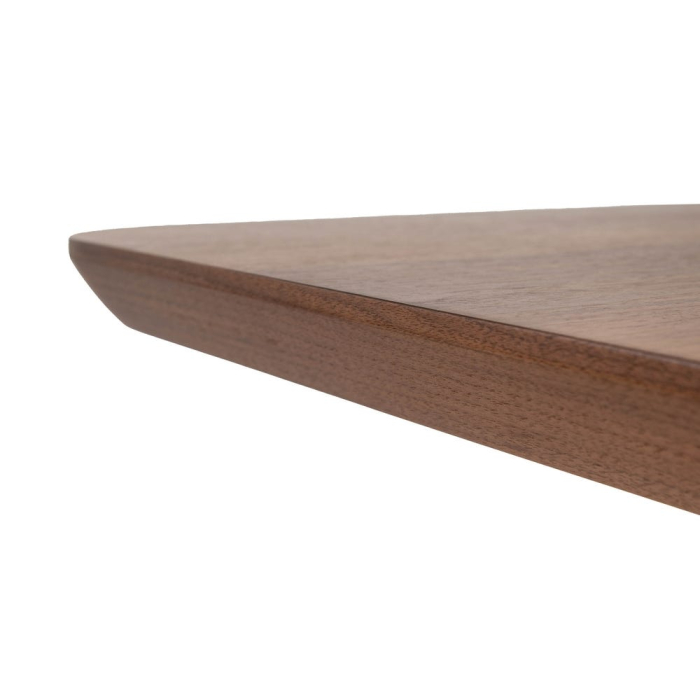 Masă de dining maro blat MDF lemn, picioare metal [5]