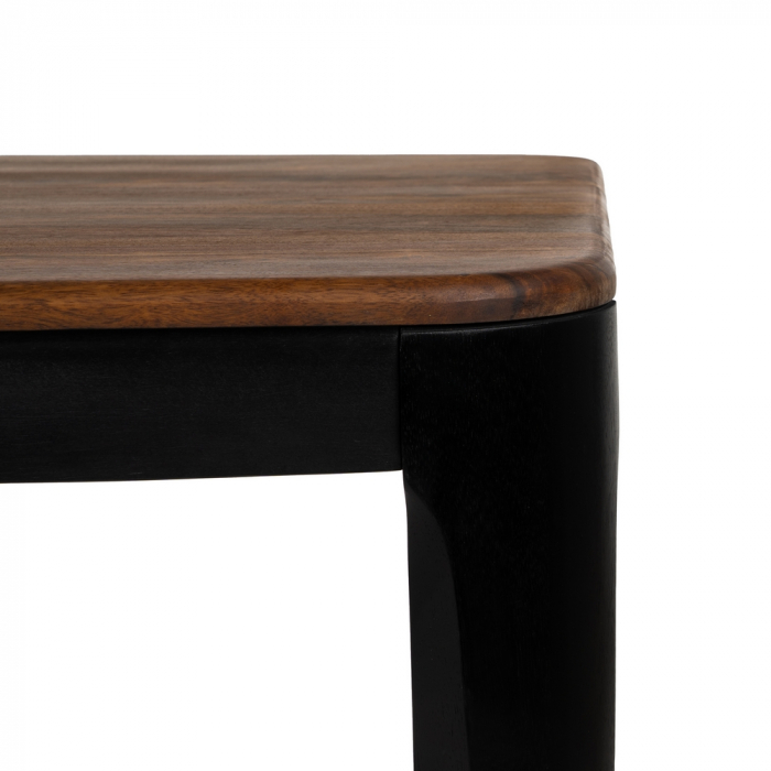 Masa dining maro-negru lemn exotic pentru 6 persoane|Mese din lemn masiv pentru interioare moderne [5]