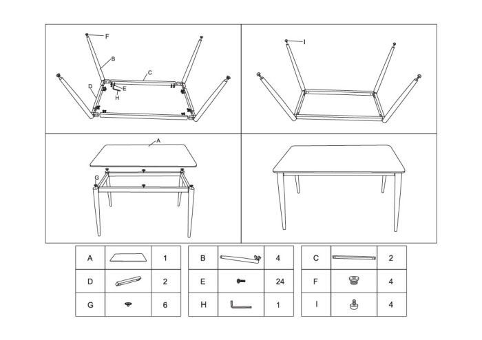 Masă dining ceramică marmură albă și picioare negre [10]