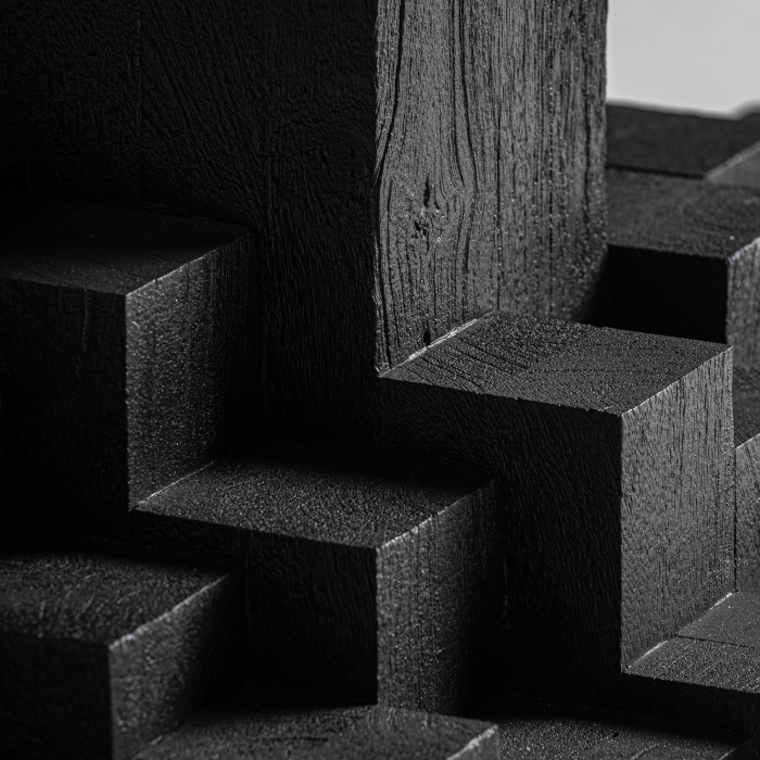 Masa de dining din lemn de mango negru cu picior central PÈTRIA [6]