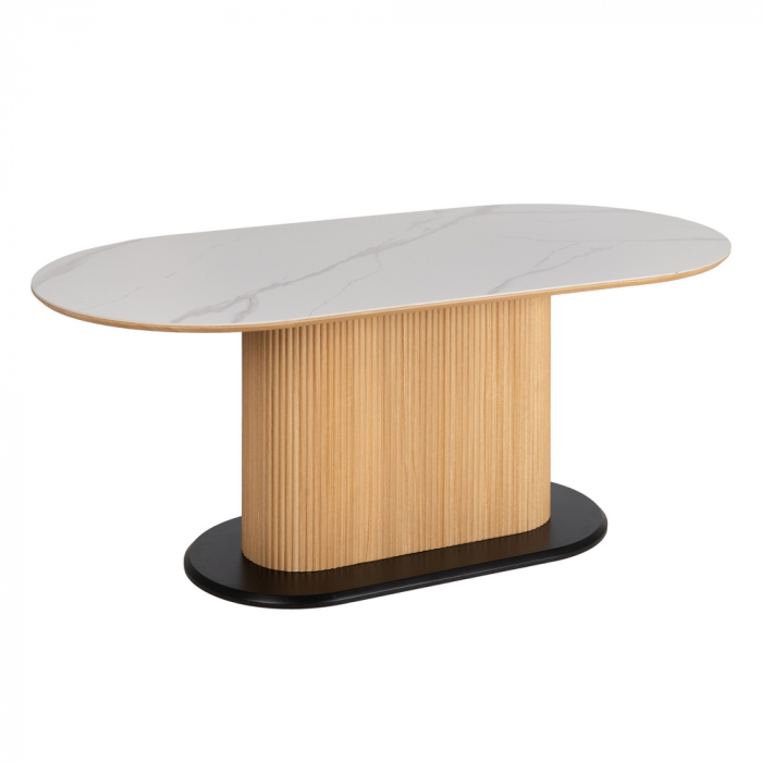 Masa Dining Luxoasa Ceramica Marmura Alba CreativDeco - Design Contemporan [2]
