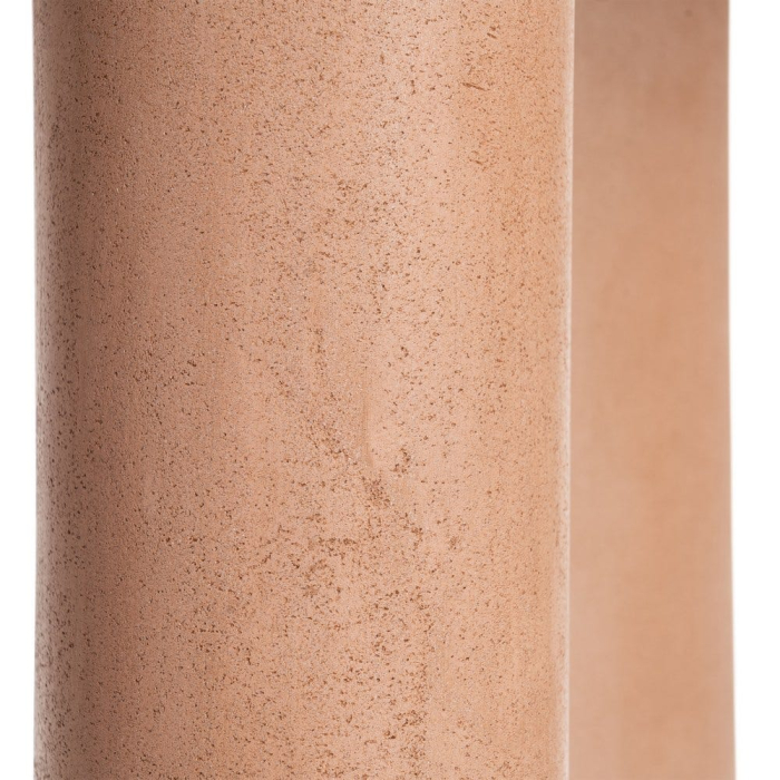 Masă de dining ovală cu finisaj microciment și bază sculpturală [9]