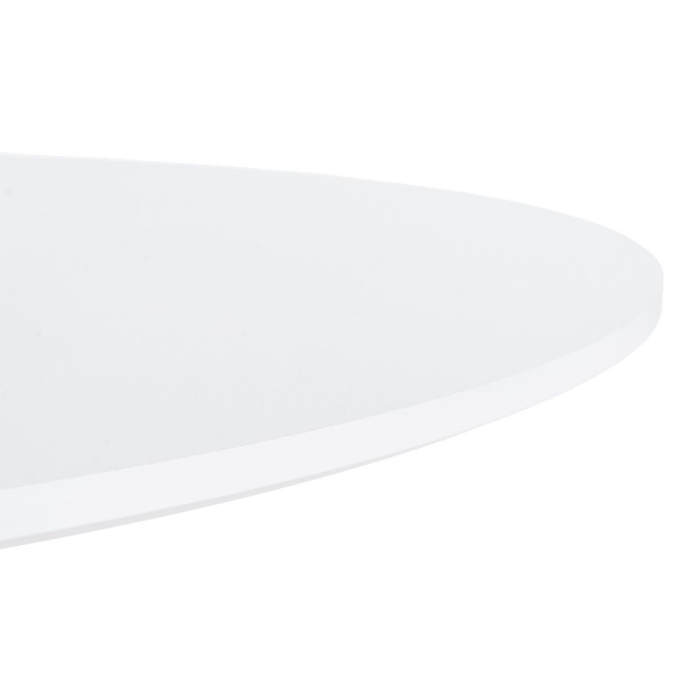 Masă de dining rotundă albă din MDF și metal [3]