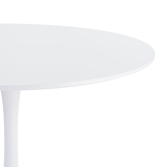 Masă de dining rotundă albă din MDF și metal [6]