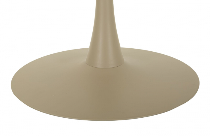 Masă dining rotundă crem cu picior central [6]