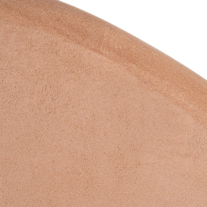 Masă de dining rotundă cu finisaj microciment și bază cilindrică [10]