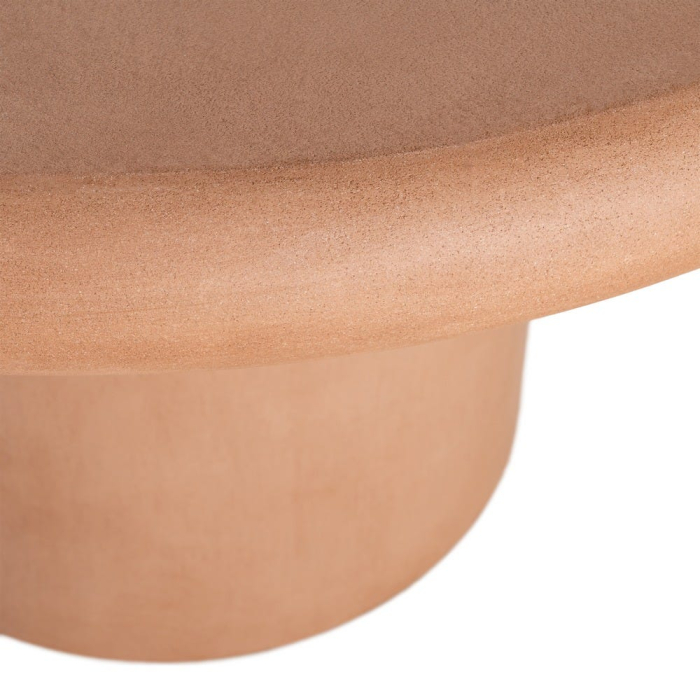 Masă de dining rotundă cu finisaj microciment și bază cilindrică [5]