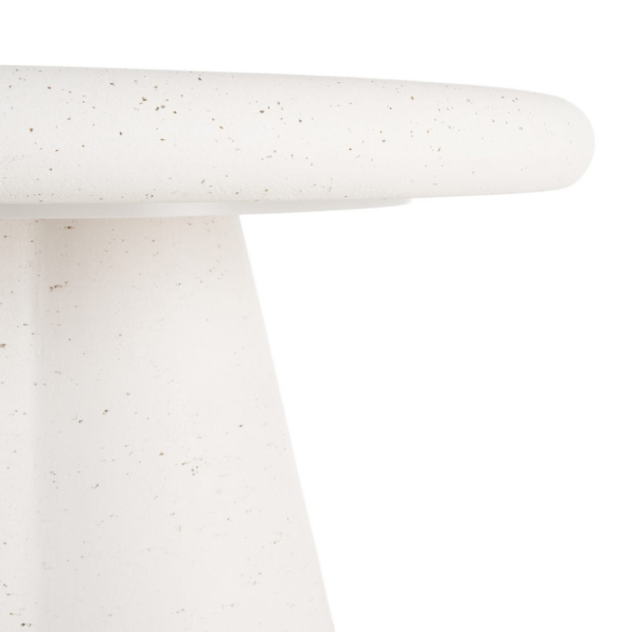 Masă de dining rotundă cu finisaj terrazzo și bază sculpturală [8]