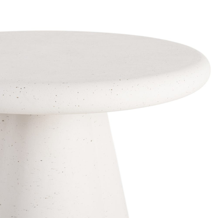 Masă de dining rotundă cu finisaj terrazzo și bază sculpturală [4]