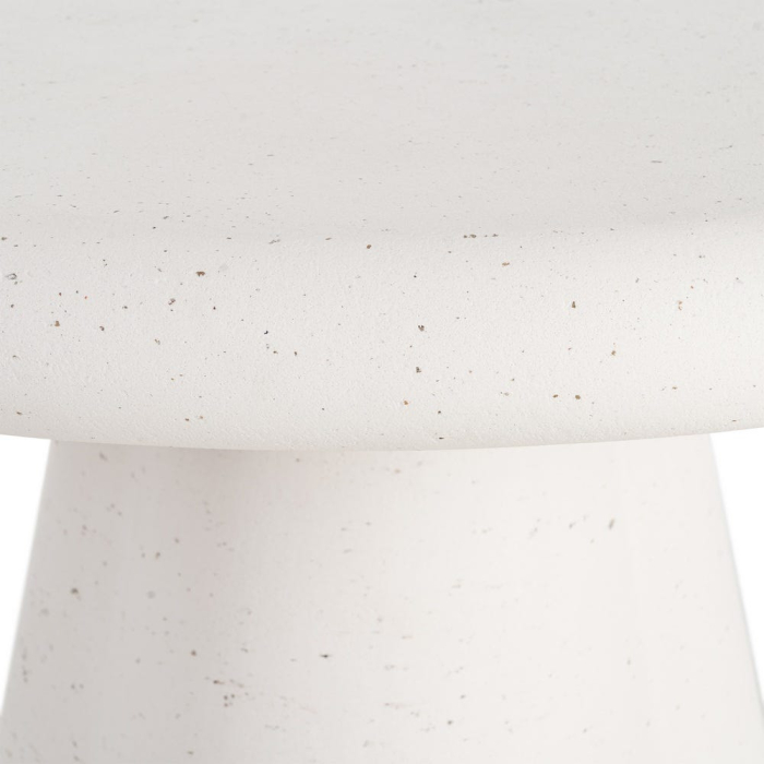 Masă de dining rotundă cu finisaj terrazzo și bază sculpturală [5]