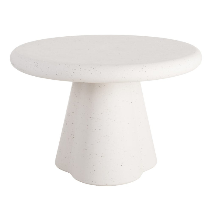 Masă de dining rotundă cu finisaj terrazzo și bază sculpturală [2]