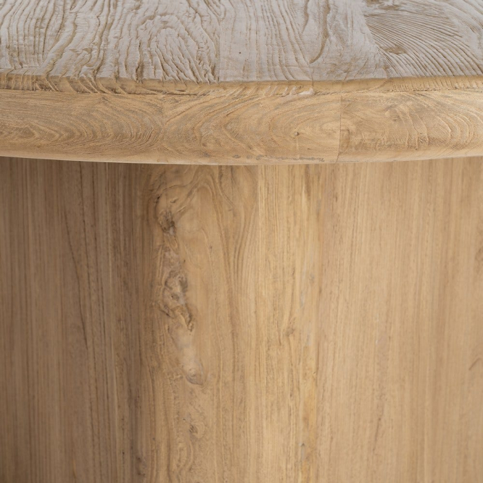 Masă de dining rotundă din lemn de ulm reciclat 150 cm [7]