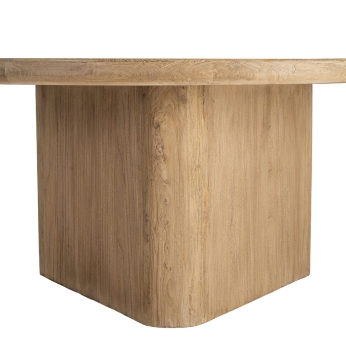 Masă de dining rotundă din lemn de ulm reciclat 150 cm [9]