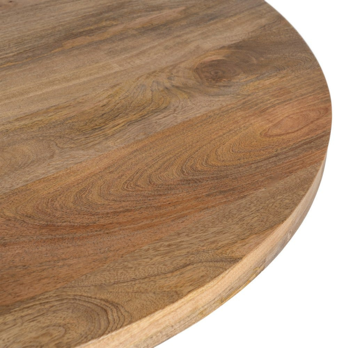 Masă dining rotundă lemn mango rustic elegant [3]