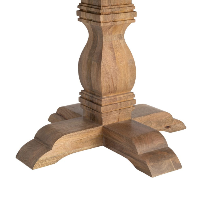 Masă dining rotundă lemn mango rustic elegant [6]