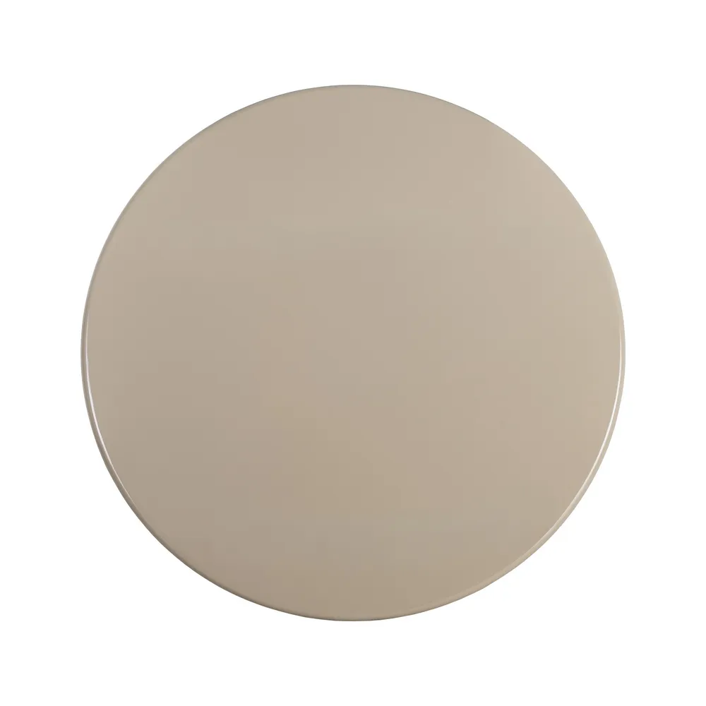 Masă de dining rotundă taupe din MDF cu finisaj lucios [10]