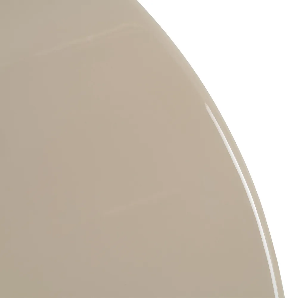Masă de dining rotundă taupe din MDF cu finisaj lucios [11]