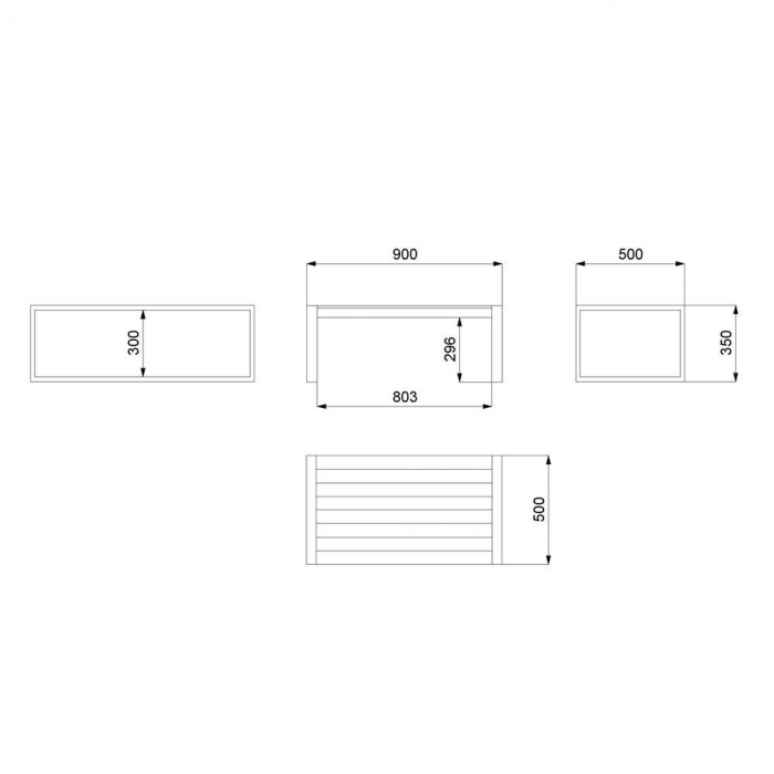 masă IO bej – dreptunghiulară, aluminiu exterior, design minimalist [4]