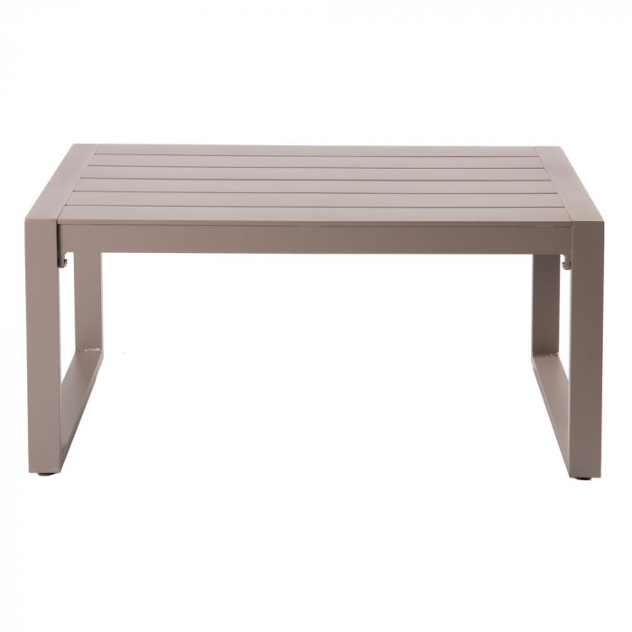 masă IO bej – dreptunghiulară, aluminiu exterior, design minimalist [2]