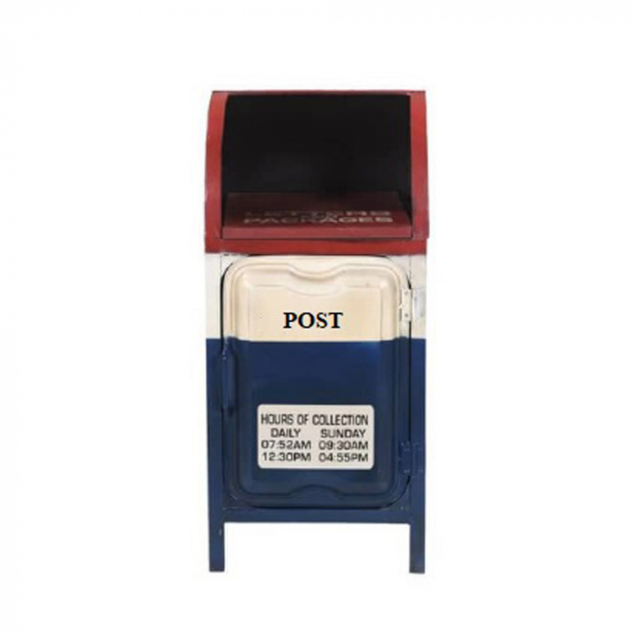 Masă decorativă retro metalică, multicoloră, stil cutie poștală [1]