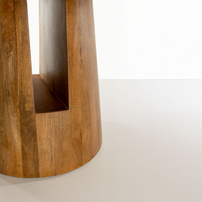 Masă dining rotundă lemn mango 140 cm – design sculptural Gate [3]