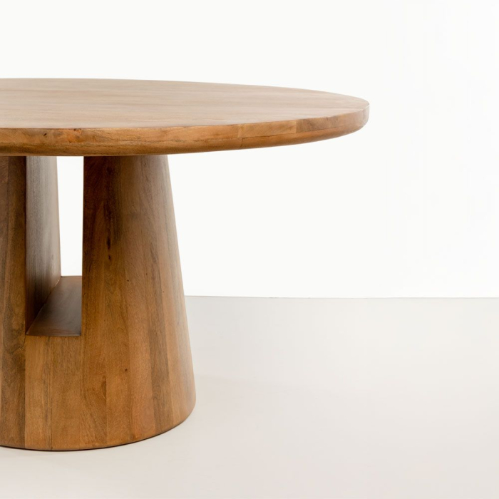 Masă dining rotundă lemn mango 140 cm – design sculptural Gate [2]