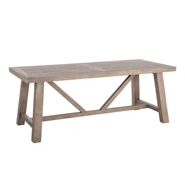 Masa dining din lemn de pin maro deschis cu blat gros [2]