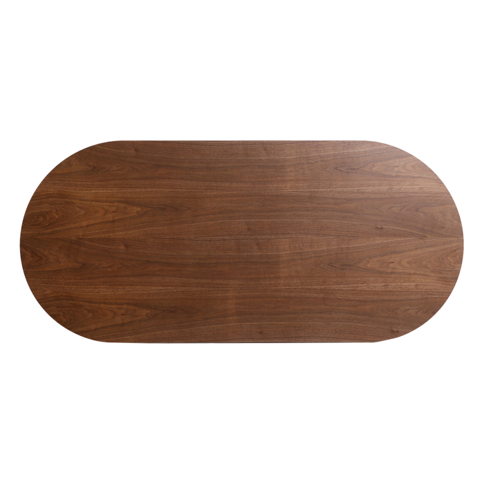 Masă dining din MDF și furnir de nuc pentru 8 persoane Dune [5]