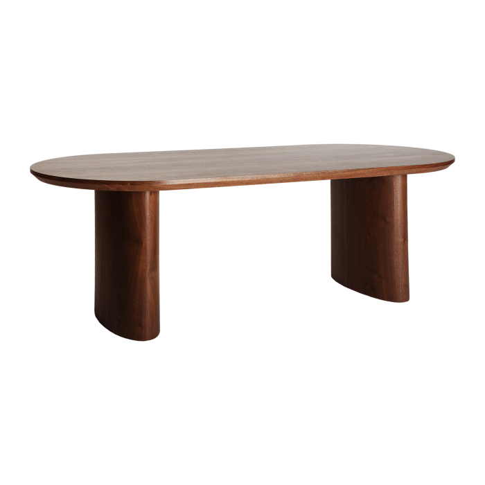 Masă dining din MDF și furnir de nuc pentru 8 persoane Dune [2]