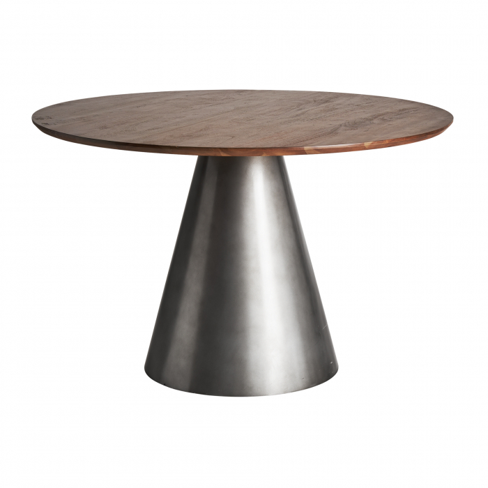 Masa dining Art Deco metal argintiu natural|Mese elegante [2]
