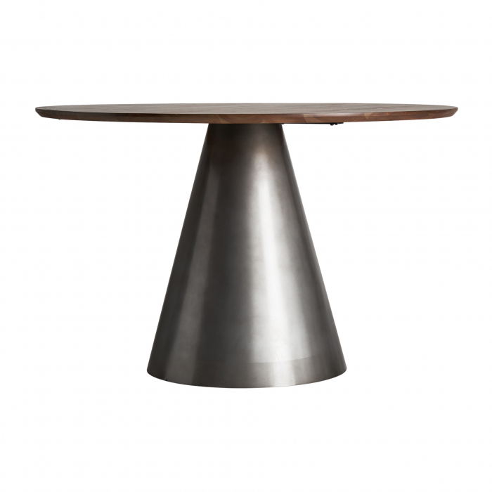 Masa dining Art Deco metal argintiu natural|Mese elegante [1]