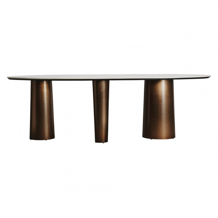 Masa Dining Art Deco Alba si Maro|Mese Sufragerie Lux [1]