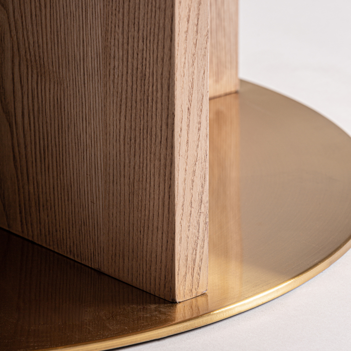 Masa dining Art Deco terrazzo rosu auriu|Mese dining elegante [3]