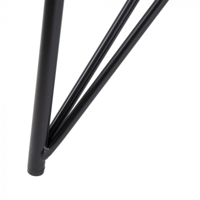 Masă dining sticlă și metal cu bară din lemn de fag [7]