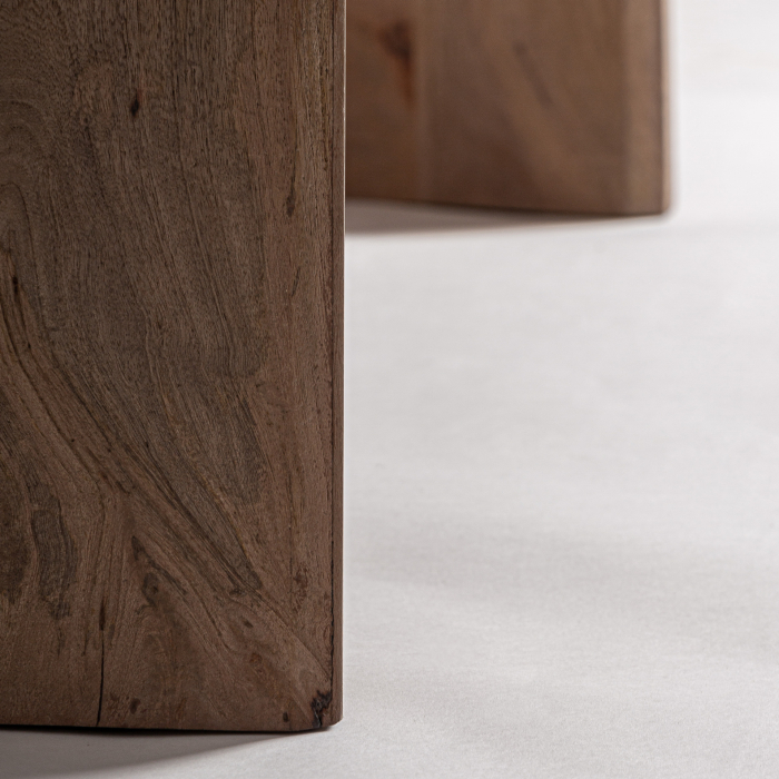 Masă dining din lemn de mango cu picioare tip panou [6]