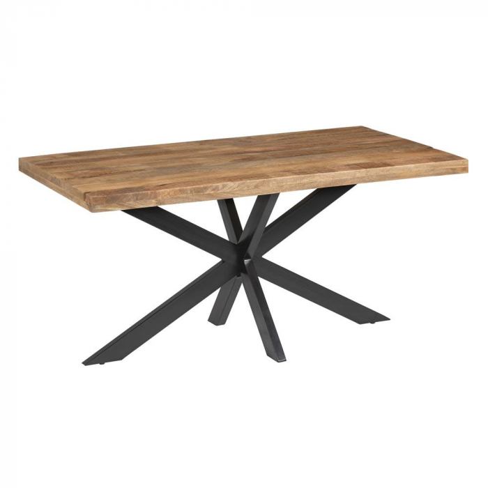 Masă dining mango 160 cm cu picioare metalice spider [3]